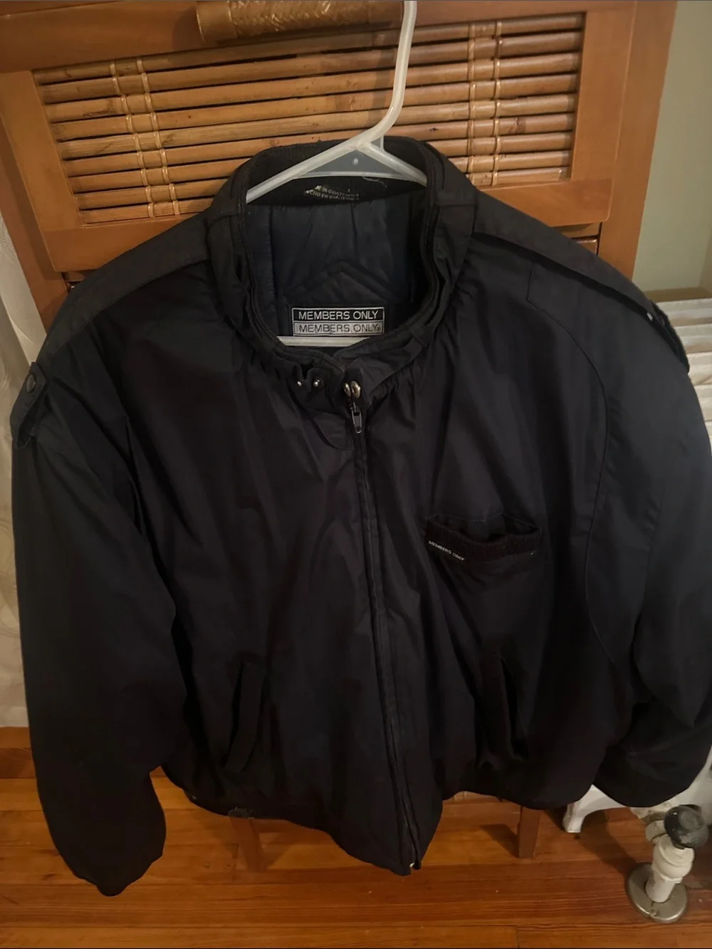 Members Only Navy Heavy Iconic Racer Men's Vintage Jacket